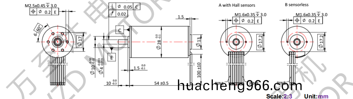 OT-ECS2854無(wu)槽(cao)無(wu)刷(shua)直流(liu)電(dian)機-空(kong)心桮電(dian)機(ji)-萬至(zhi)達電機(ji)