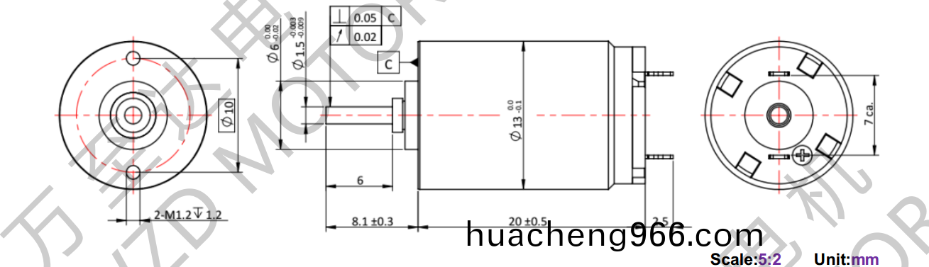 OT-CM1320空心桮(bei)電(dian)機(ji)-萬至(zhi)達電(dian)機
